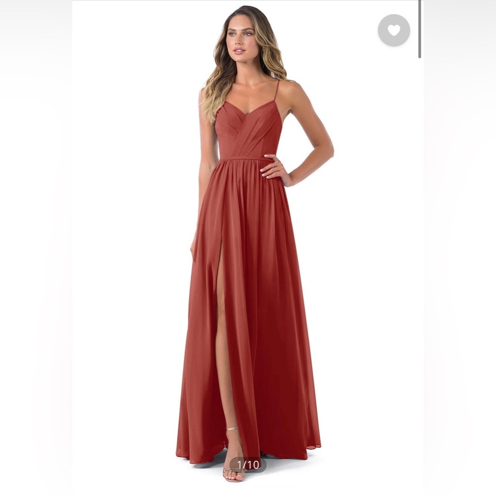 NWT Azazie Cora Terracotta Size 4 dress